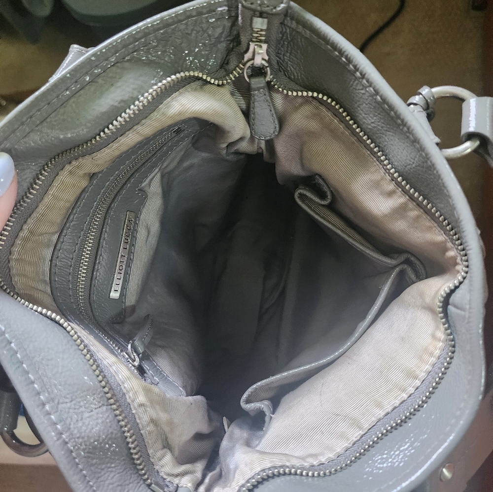 ELLIOTT LUCCA Genuine Metallic Leather 2 Way Bag - Picture 3 of 6